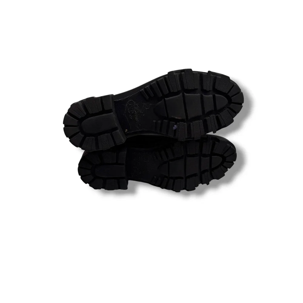Rag & Bone Shiloh Sport Boots Women Size 38 Black Lug Sole Ankle Rain Boot‎